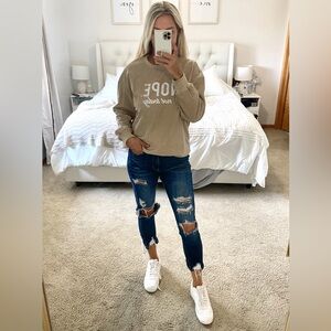 Nope, not today graphic sweatshirt